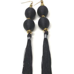 Black ball tassel Earrings